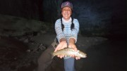 Brown trout caught in a cave June
